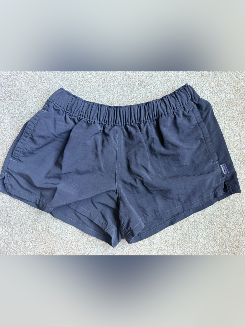 Patagonia Black Women's Elastic-Waist Athletic Shorts